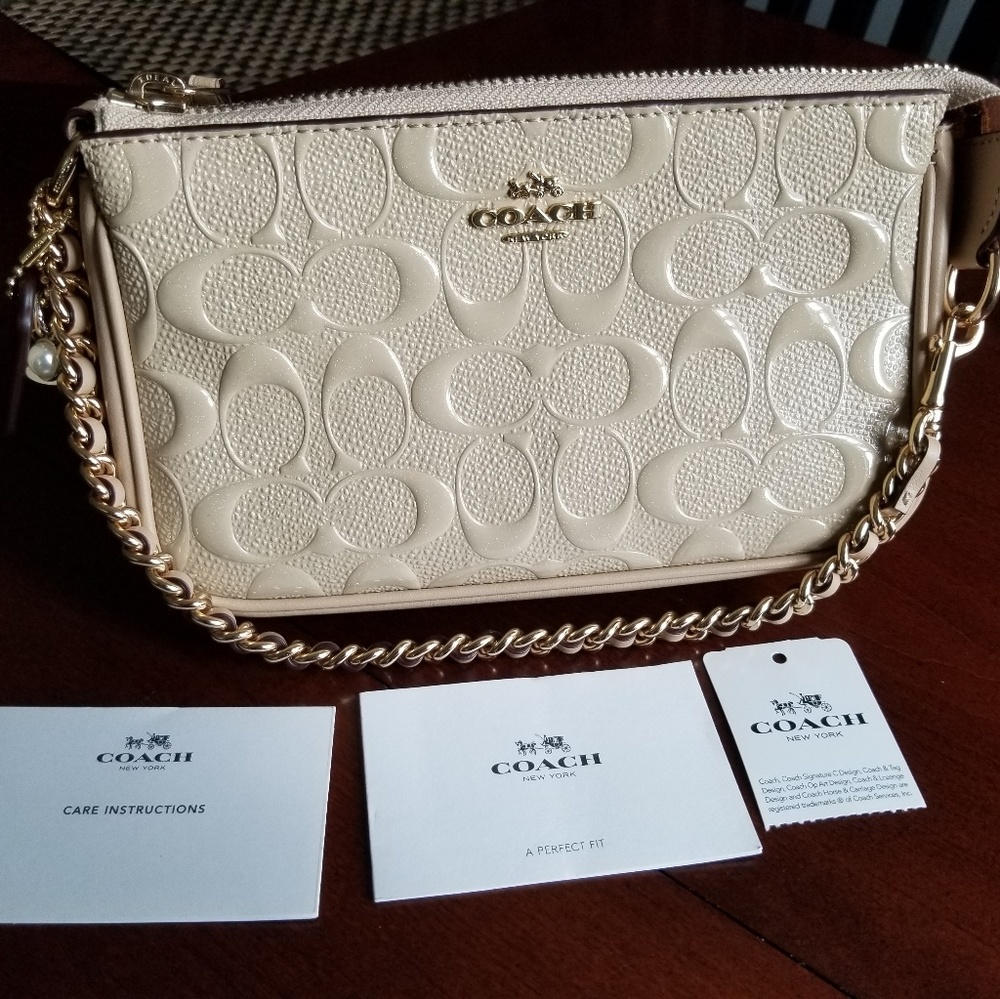 2 Special occasion Plum & Tan Coach purses